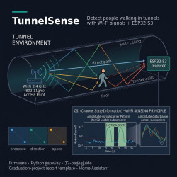 TunnelSense: Wi-Fi CSI Pedestrian & Direction Detection using ESP32-S3
